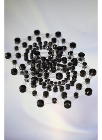 Paire de cache tétons adhésifs strass noir - NP-1030BLK